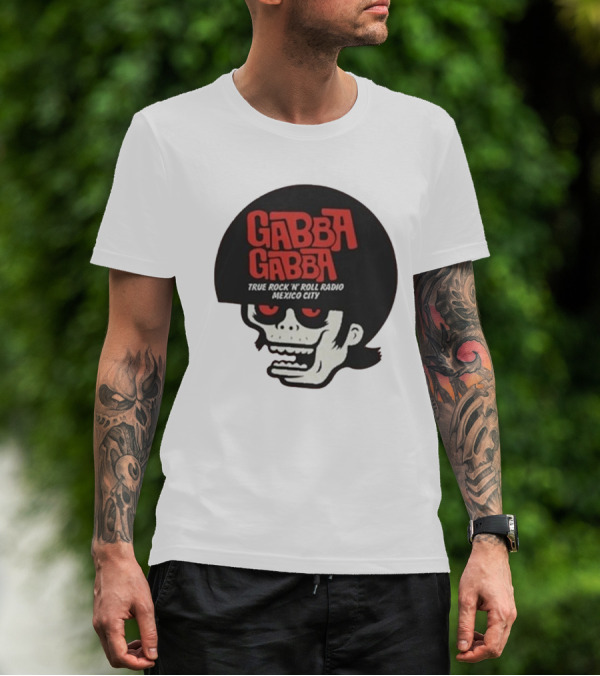 GABBA GABBA True Rock 'n' Roll Radio Mexico City Skull T-Shirt