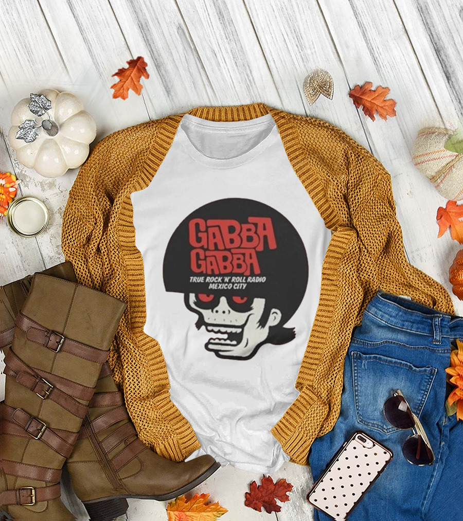 GABBA GABBA True Rock 'n' Roll Radio Mexico City Skull T-Shirt