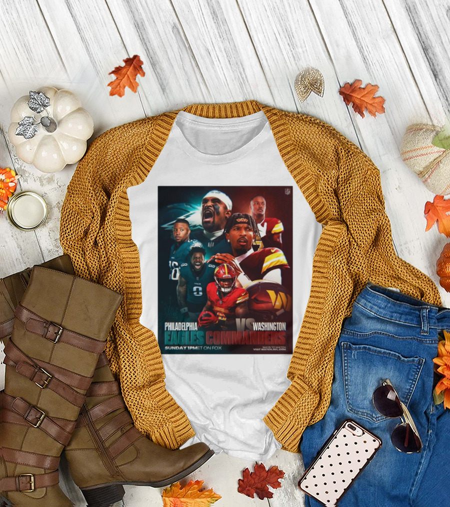 Philadelphia Eagles vs Washington Commanders NFC East Showdown Sunday 1 PM ET on FOX T-Shirt
