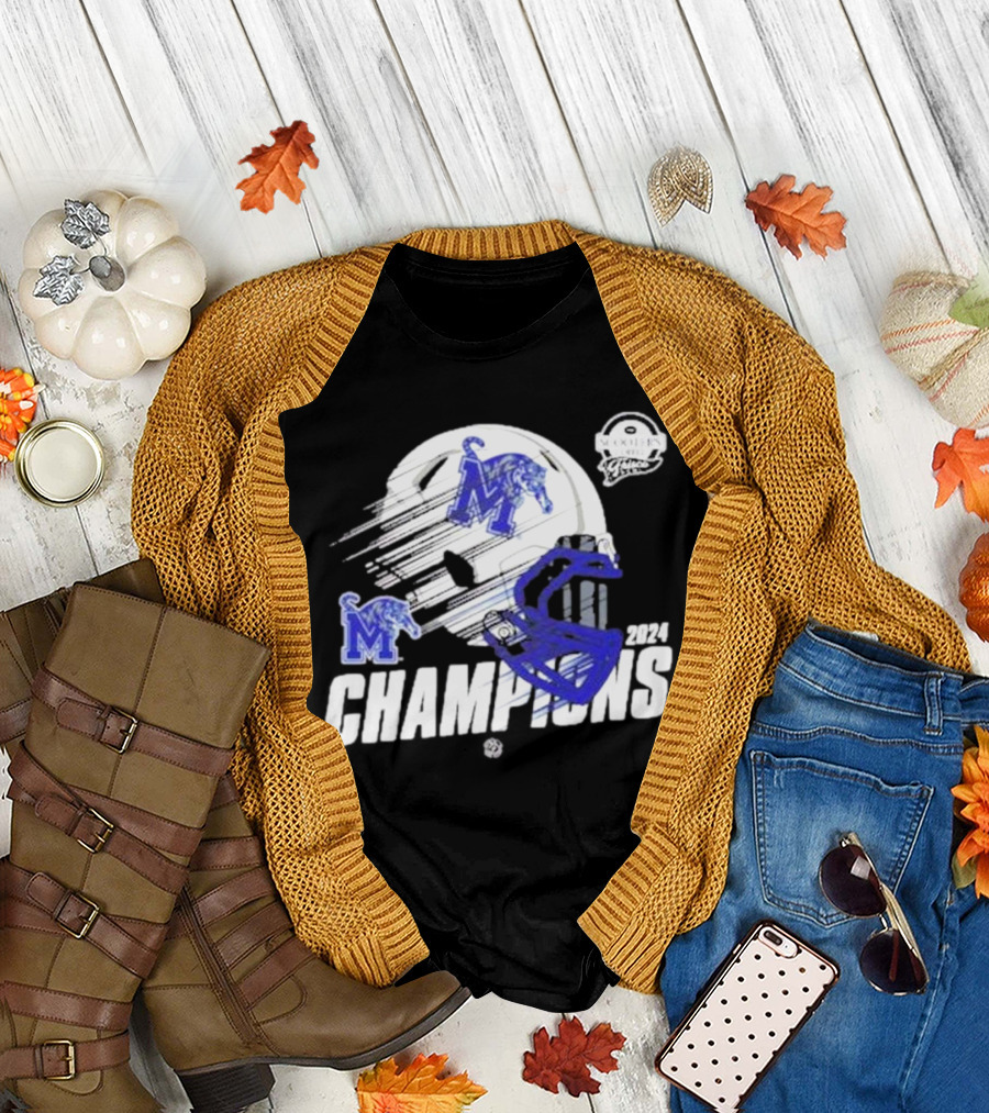 Memphis Tigers 2024 Football Champions Scooter’s Coffee Frisco Bowl T-Shirt