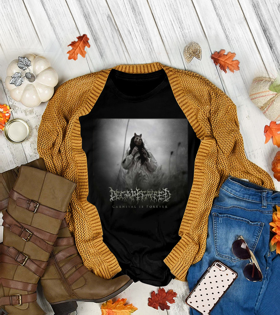Decapitated Carnival Is Forever 21st February 2025 Mysterious Masked Figure in Field T-Shirt
