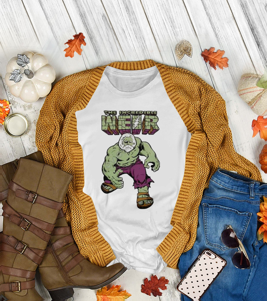 The Incredible Weir Hulk Parody Green Superhero Beard T-Shirt