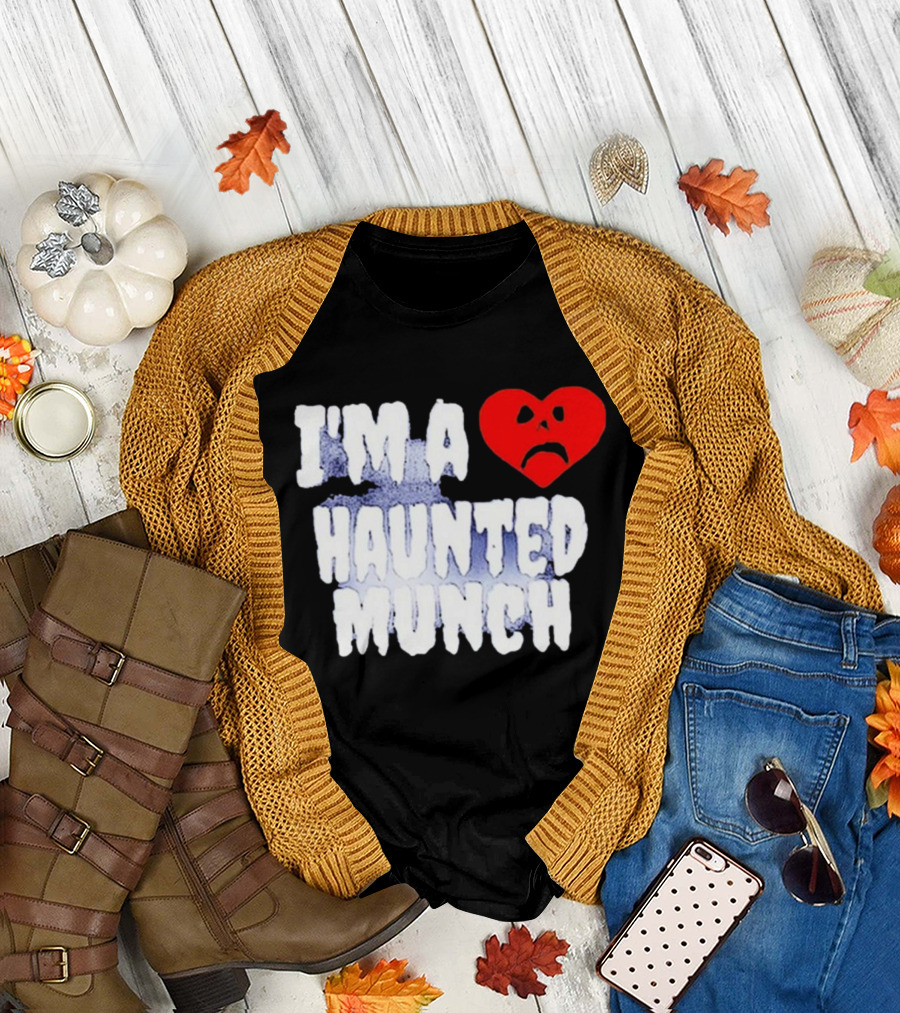 I’m A Haunted Munch Heart Sad Face T-Shirt