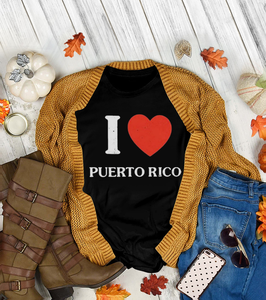 Kenneth Cole Vintage I Love Puerto Rico Heart T-Shirt