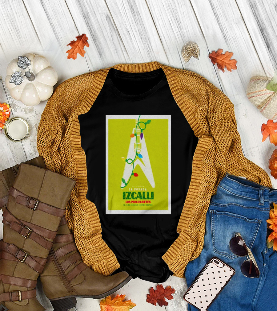 La Posada Izcalli Concert with Los Mocochetes Dec 20 2024 Ophelia's Electric Soapbox Denver CO Guitar Lights T-Shirt