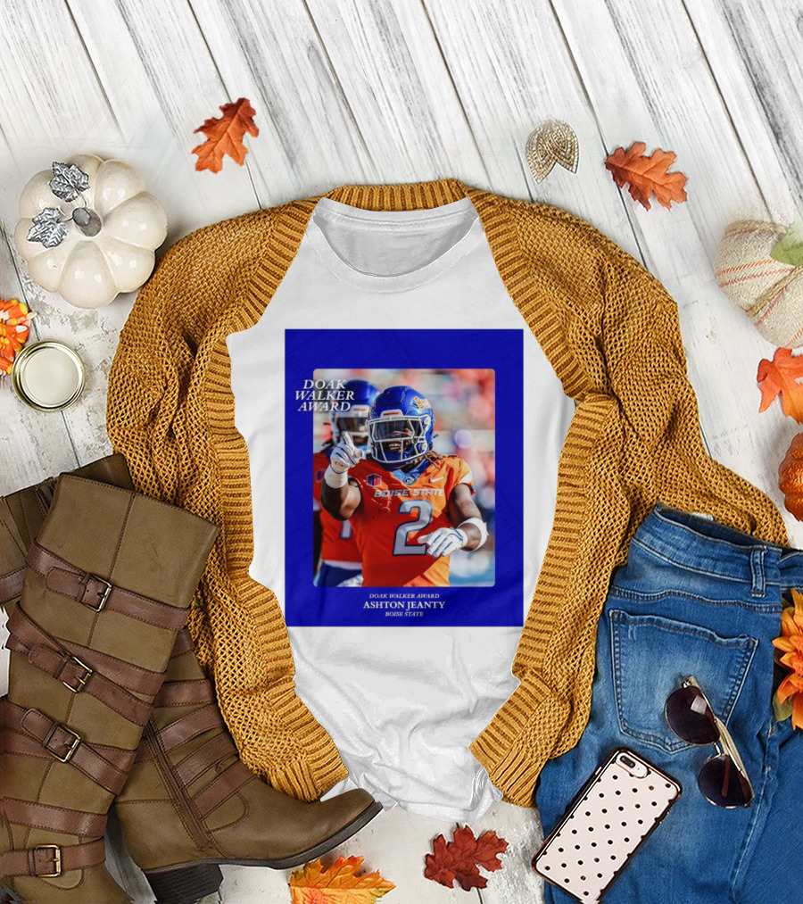 Boise State Broncos Ashton Jeanty Doak Walker Award 2024 Football Recognition T-Shirt