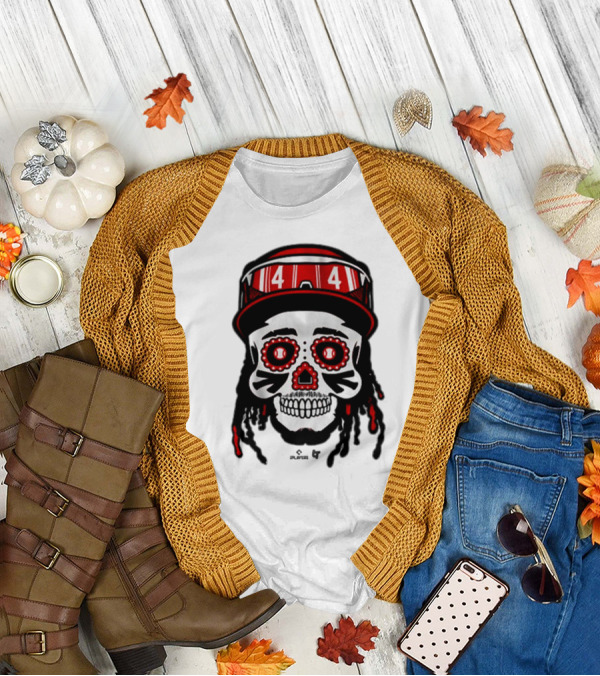 Elly De La Cruz 44 Sugar Skull Cincinnati Reds T-Shirt