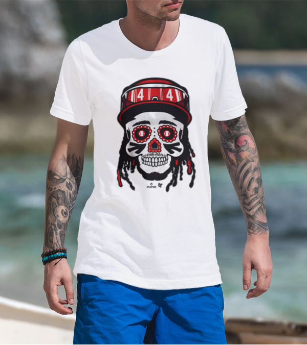 Elly De La Cruz 44 Sugar Skull Cincinnati Reds T-Shirt