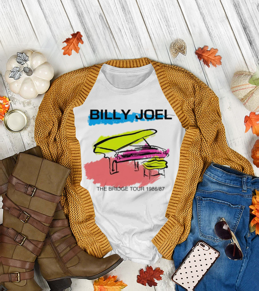 Billy Joel Piano The Bridge Tour 1986 87 Event T-Shirt