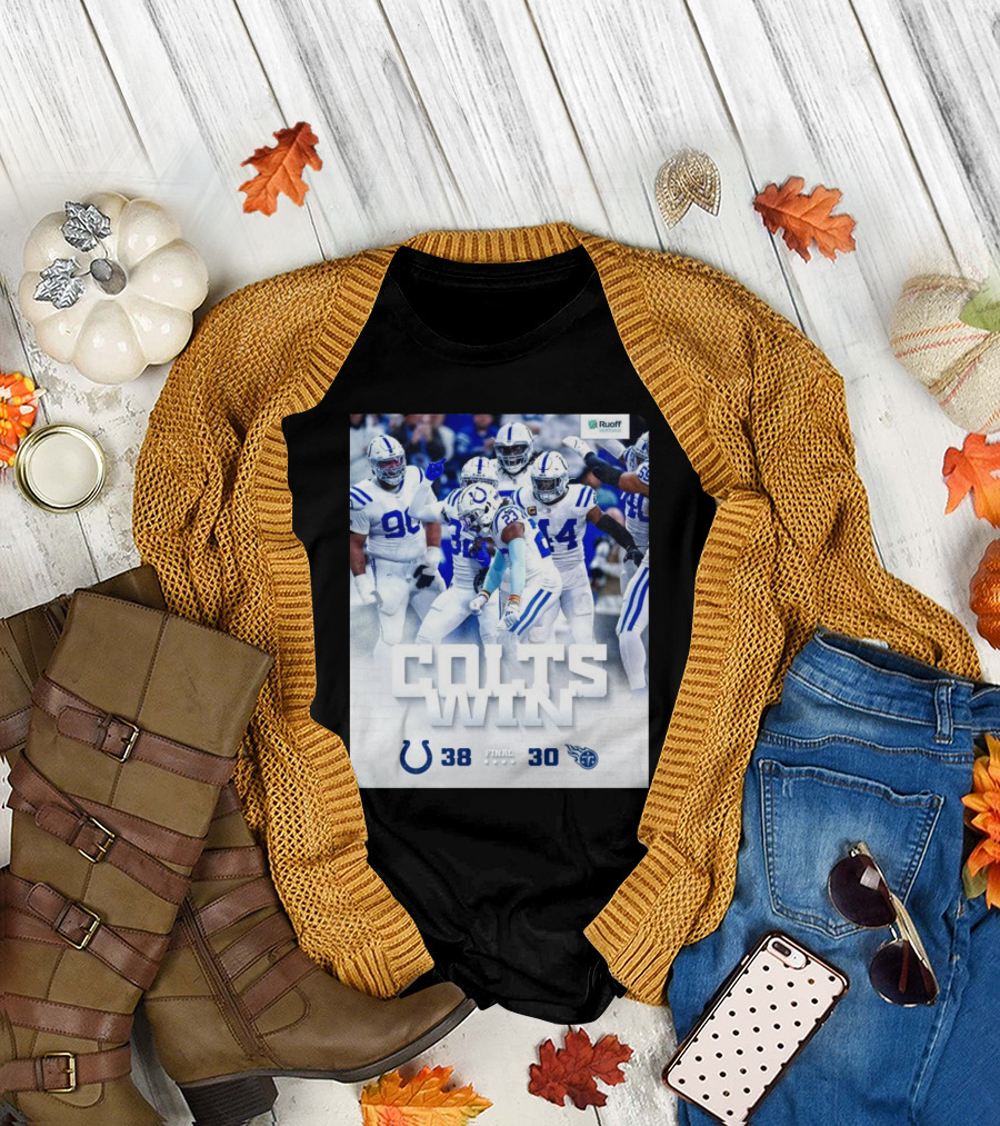 Final Score Colts Win Over Titans 38-30 Winter Wonderland T-Shirt