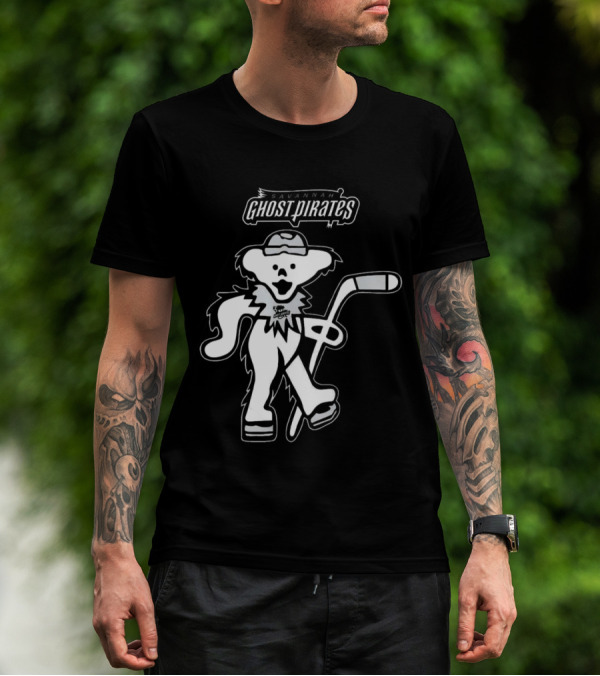 Savannah Ghost Pirates Grateful Dead Bear Hockey 2025 T-Shirt