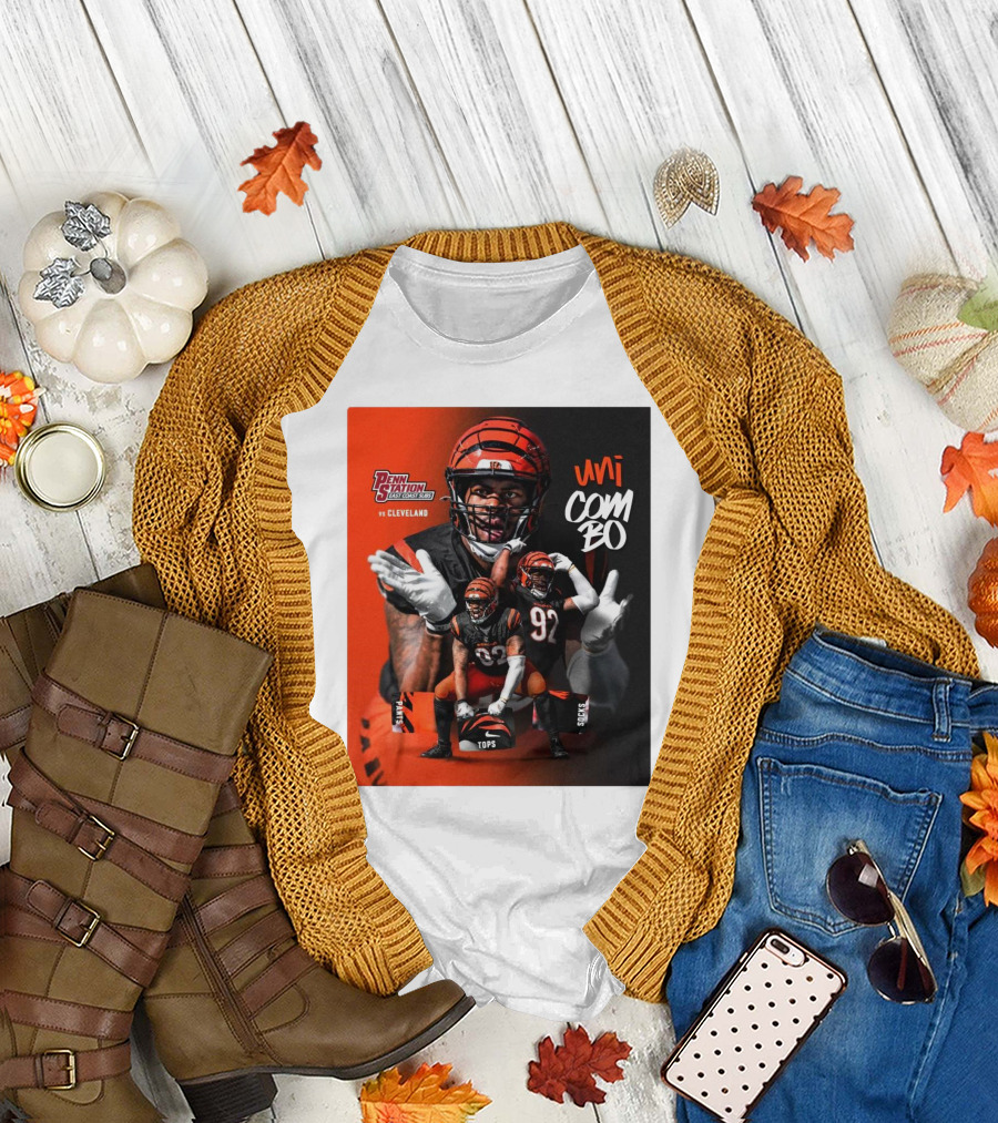 Cincinnati Bengals vs Cleveland Penn Station East Coast Subs Uni Combo Football Matchup T-Shirt