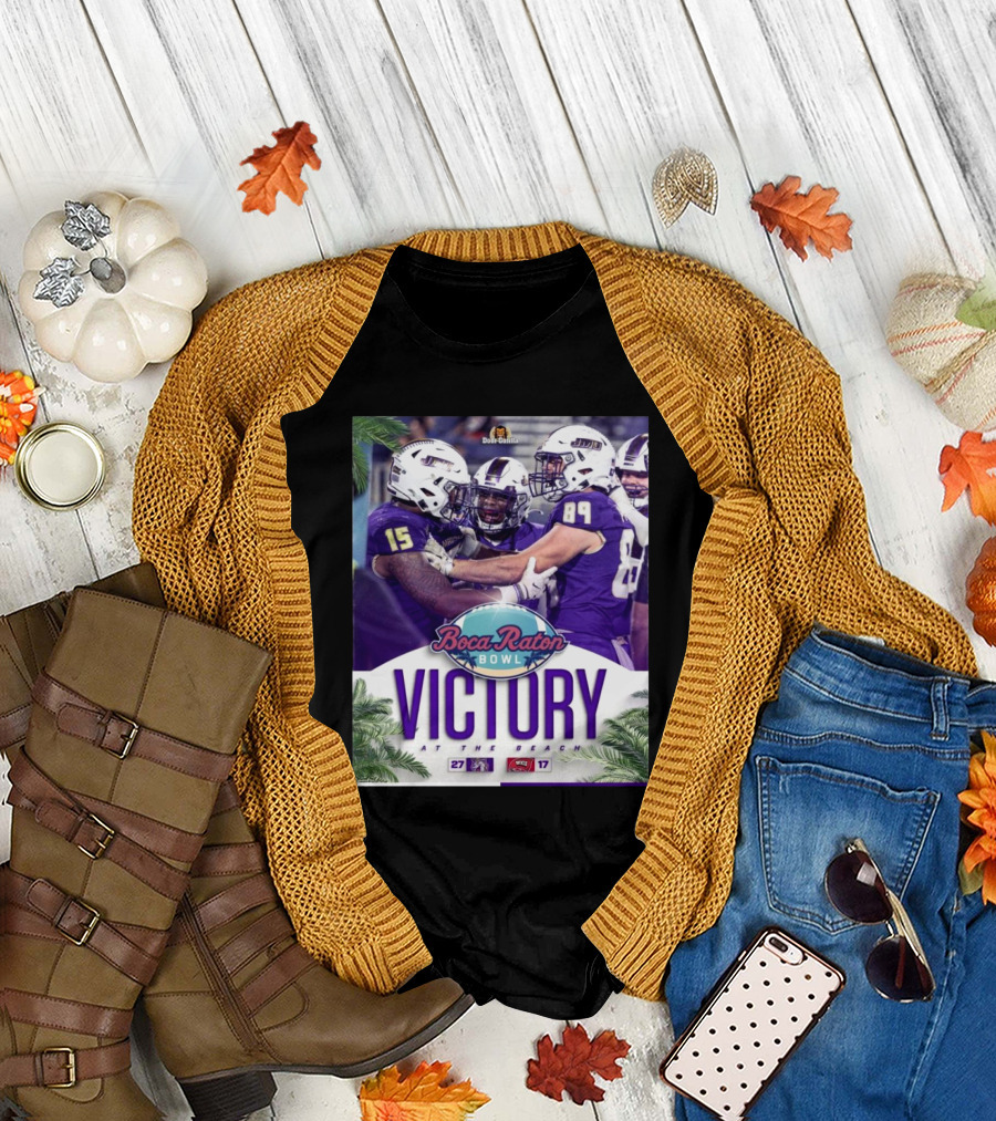 Boca Raton Bowl Victory James Madison Dukes 27-17 Over Western Kentucky Hilltoppers At The Beach T-Shirt