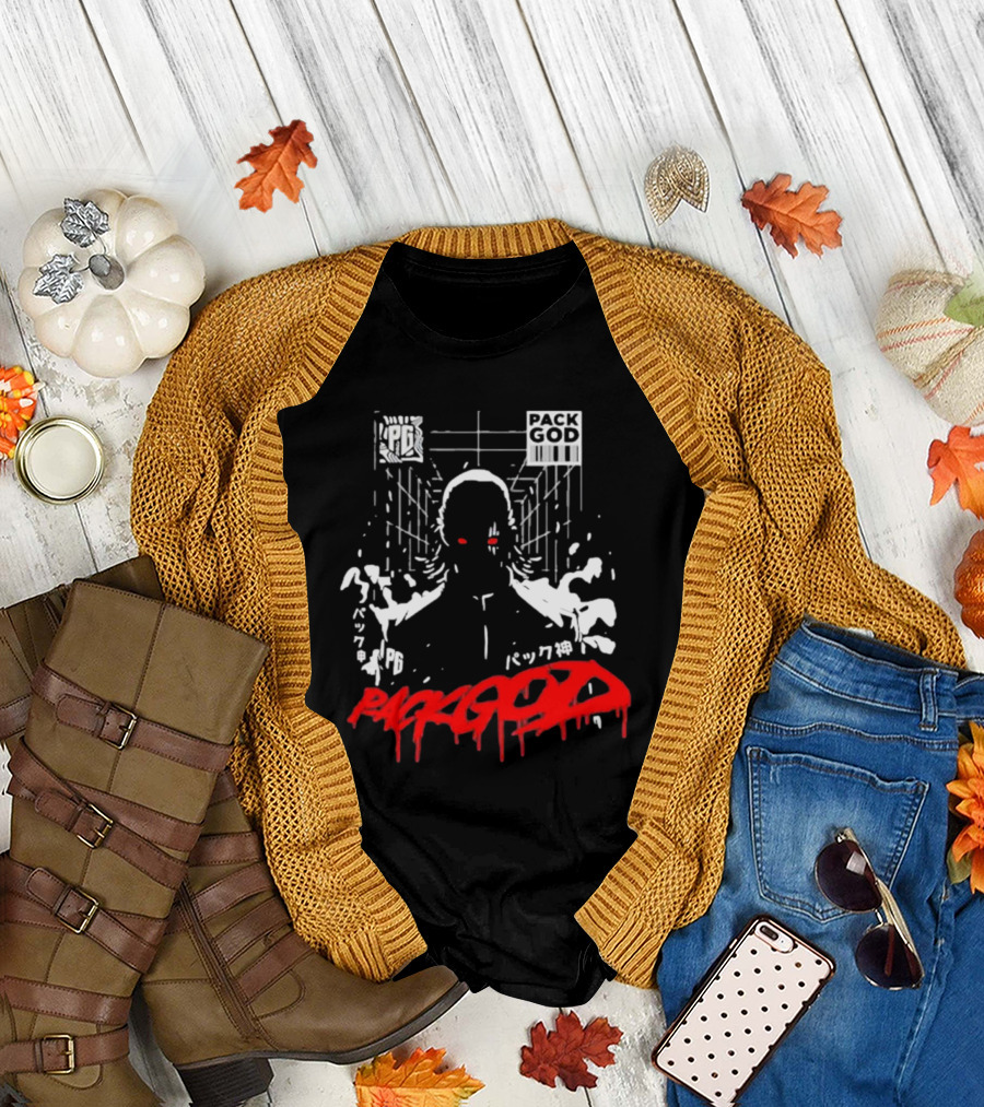 Packgod PG Red Eyes Urban Barcode Aesthetic T-Shirt