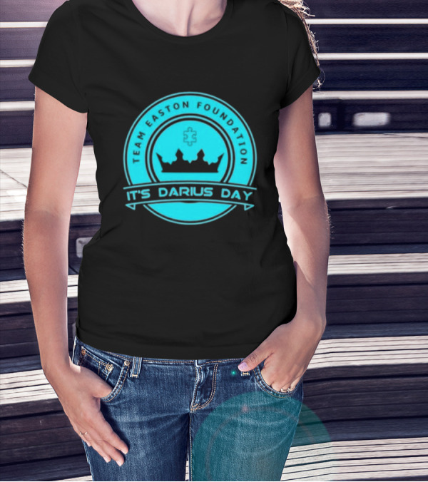 Team Easton Foundation It's Darius Day Blue Crown Emblem T-Shirt