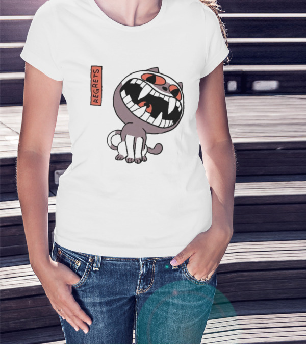 Fangamer OFF Cat Regrets Fierce Face T-Shirt