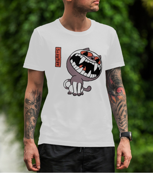 Fangamer OFF Cat Regrets Fierce Face T-Shirt