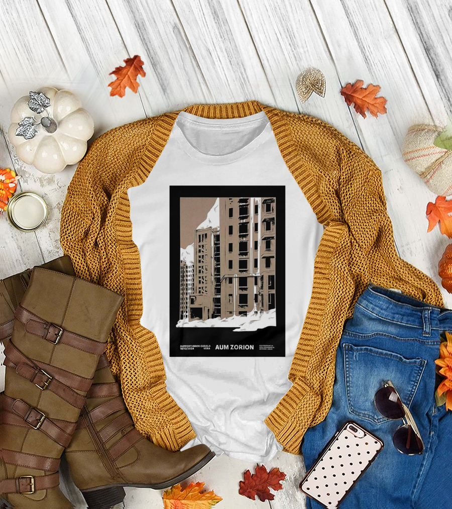 Aum Zorion Support Inner Cirarla Vera Groningen NL Dec 18 2024 Snowy Urban Scene T-Shirt