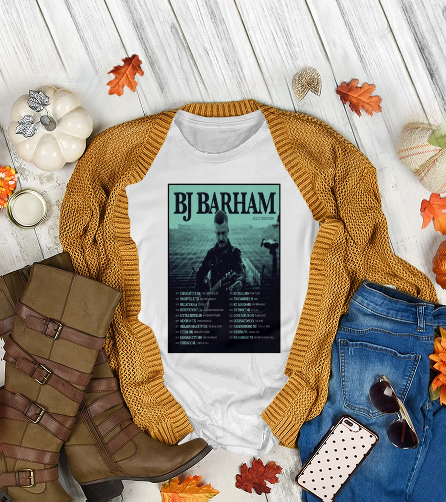 BJ Barham Solo Tour 2025 Charlotte Nashville St Louis Columbus Richmond T-Shirt
