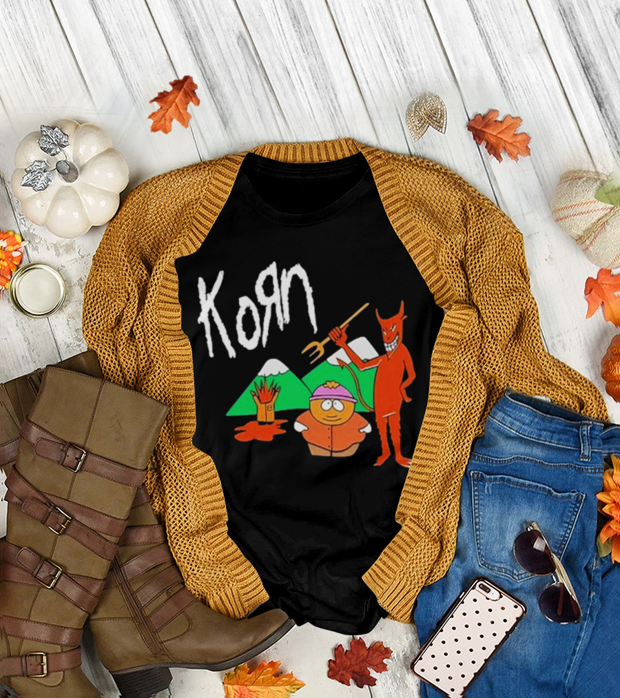 Korn 1999 South Park Character Devil Mountains T-Shirt