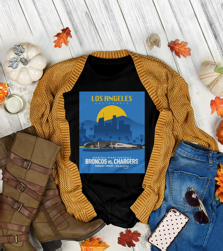 Thursday Night Football Broncos Vs Chargers Los Angeles California SoFi Stadium Tonight 7PM ET Prime T-Shirt