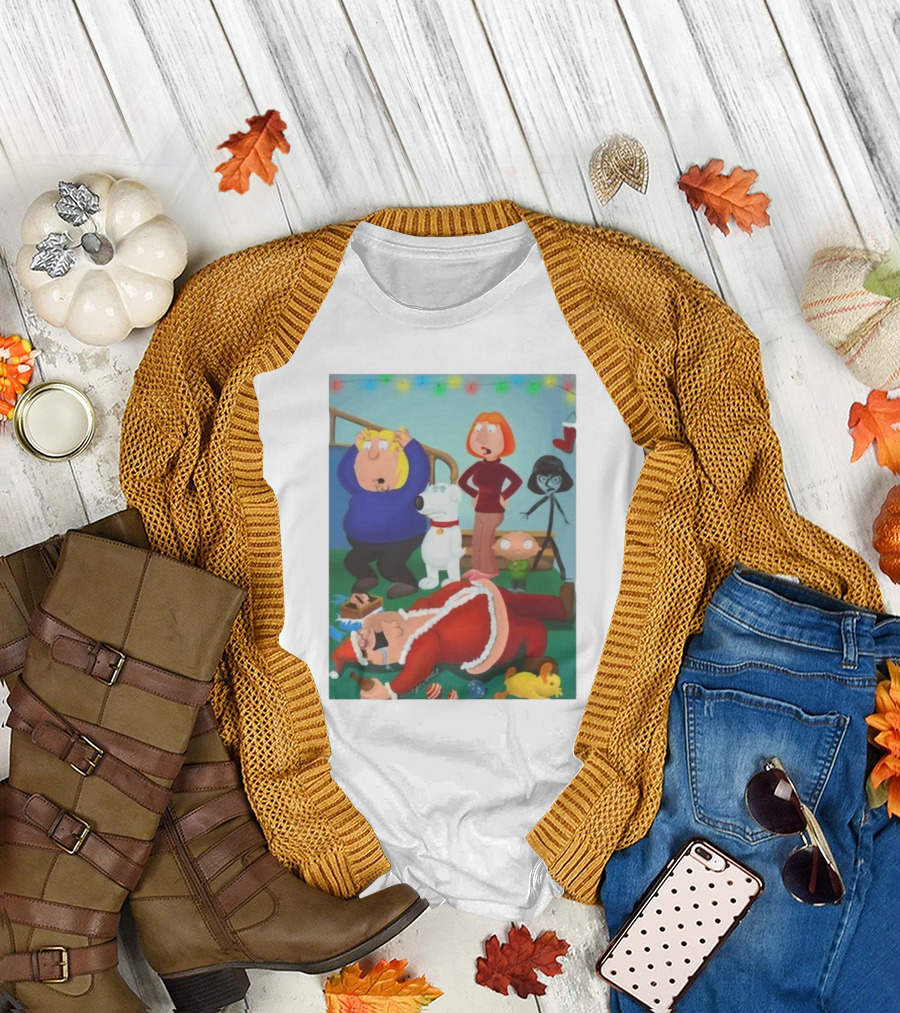 Doozy Comics Family Guy Christmas 2024 Holiday Scene T-Shirt
