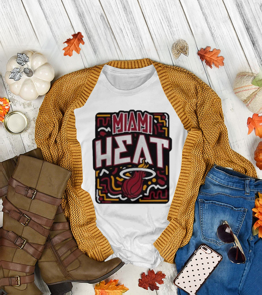 MIAMI HEAT Vibes Basketball Flame T-Shirt