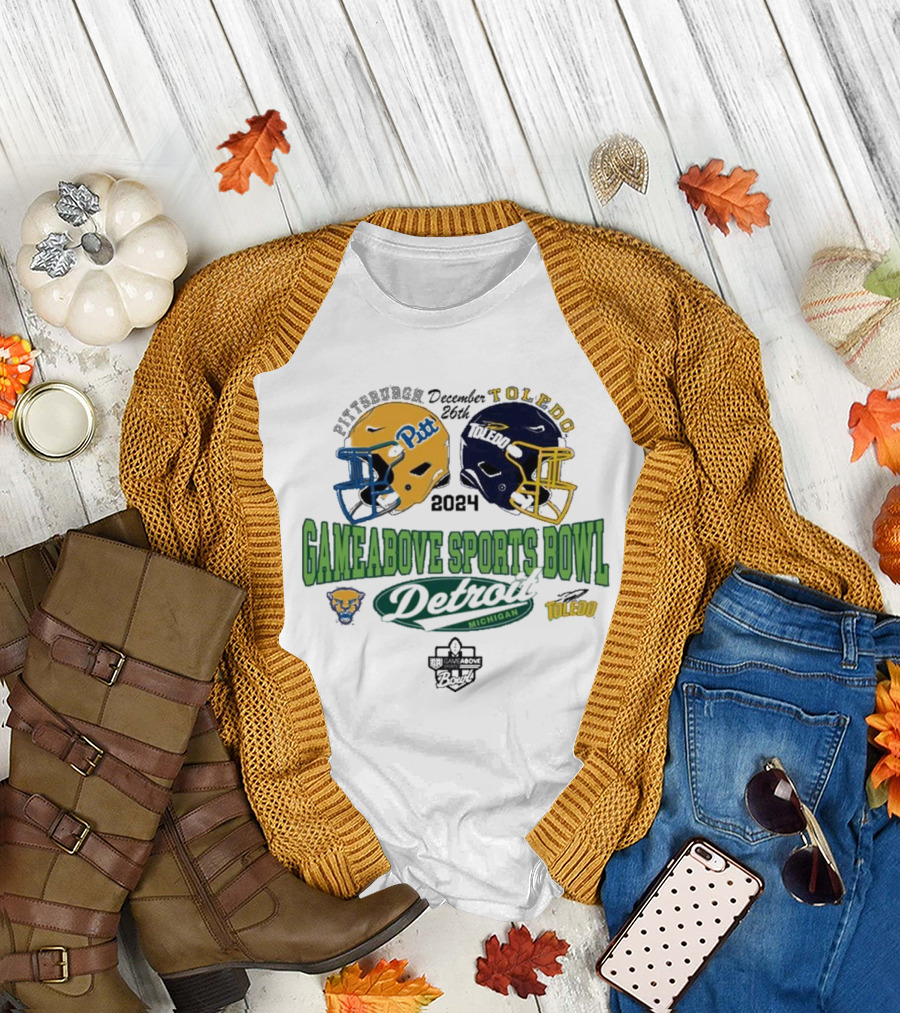 Pittsburgh Panthers vs Toledo Rockets Game Above Sports Bowl December 26th 2024 Detroit Michigan T-Shirt