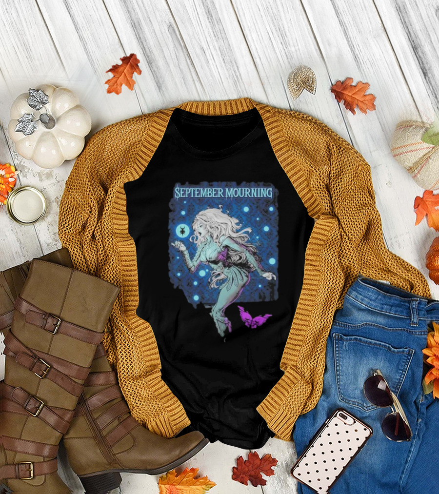 September Mourning V2 MMXXIV Gothic Fantasy with Butterfly and Enchantress T-Shirt
