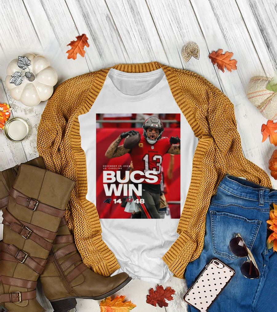BUCS WIN DECEMBER 29 2024 VS CAROLINA 14 48 T-Shirt