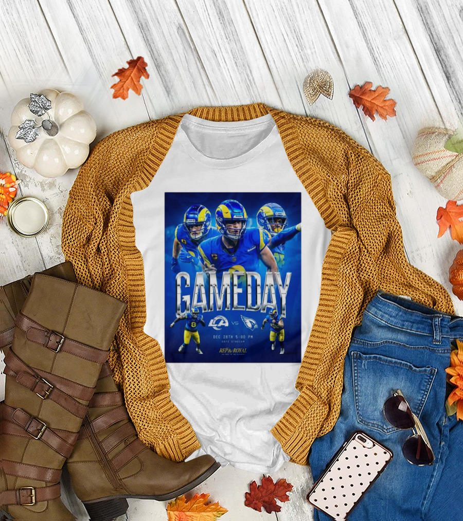 Gameday Los Angeles Rams vs Arizona Cardinals Dec 28th SoFi Stadium Rep the Royal T-Shirt