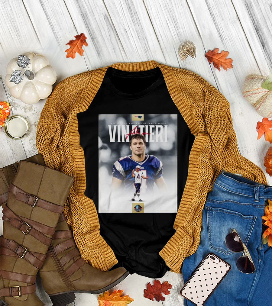 Adam Vinatieri New England Patriots 2025 Pro Football Hall of Fame Finalist T-Shirt