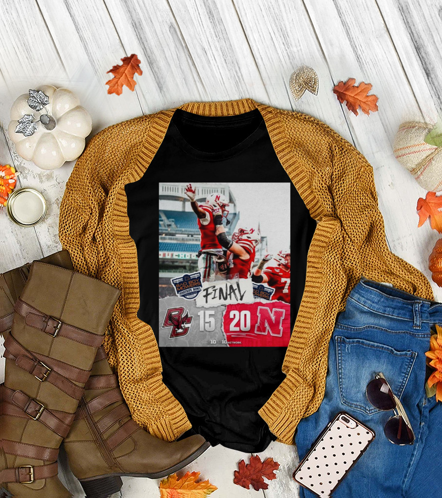 Final Score Nebraska Cornhuskers 20 Boston College Eagles 15 Bad Boy Mowers Pinstripe Bowl T-Shirt