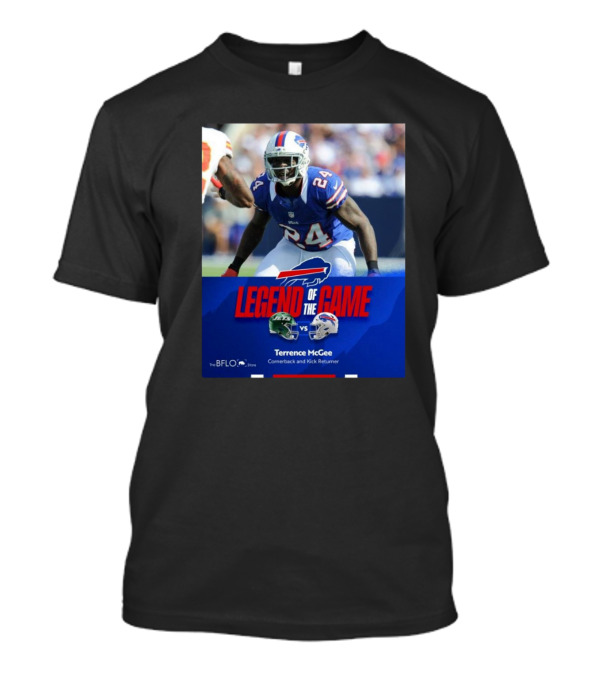 Legend Of The Game Terrence McGee New York Jets Vs Buffalo Bills Cornerback And Kick Returner T-Shirt