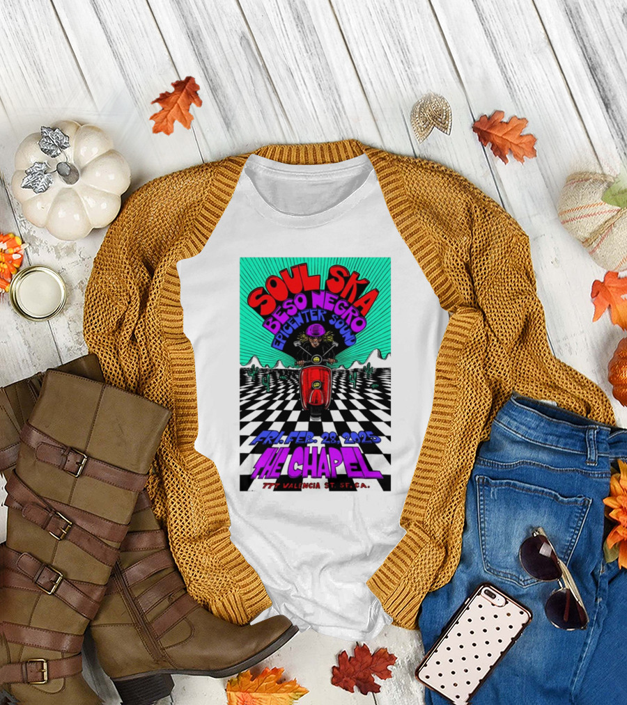 Soul Ska Beso Negro Epicenter Sound The Chapel San Francisco CA Feb 28 2025 T-Shirt