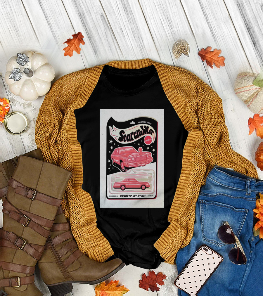 Starcrawler Live at Casbah San Diego December 29-31 2024 Vintage Car T-Shirt