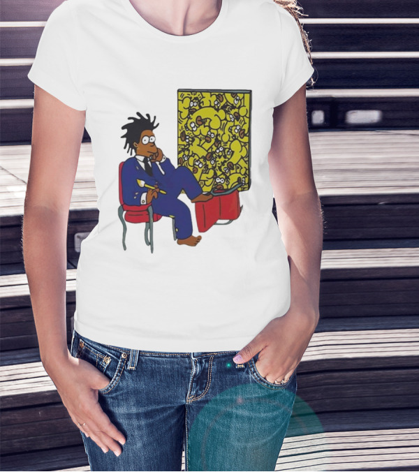 Jay Z Simpson Basquiat-Inspired Simpsons Mashup T-Shirt