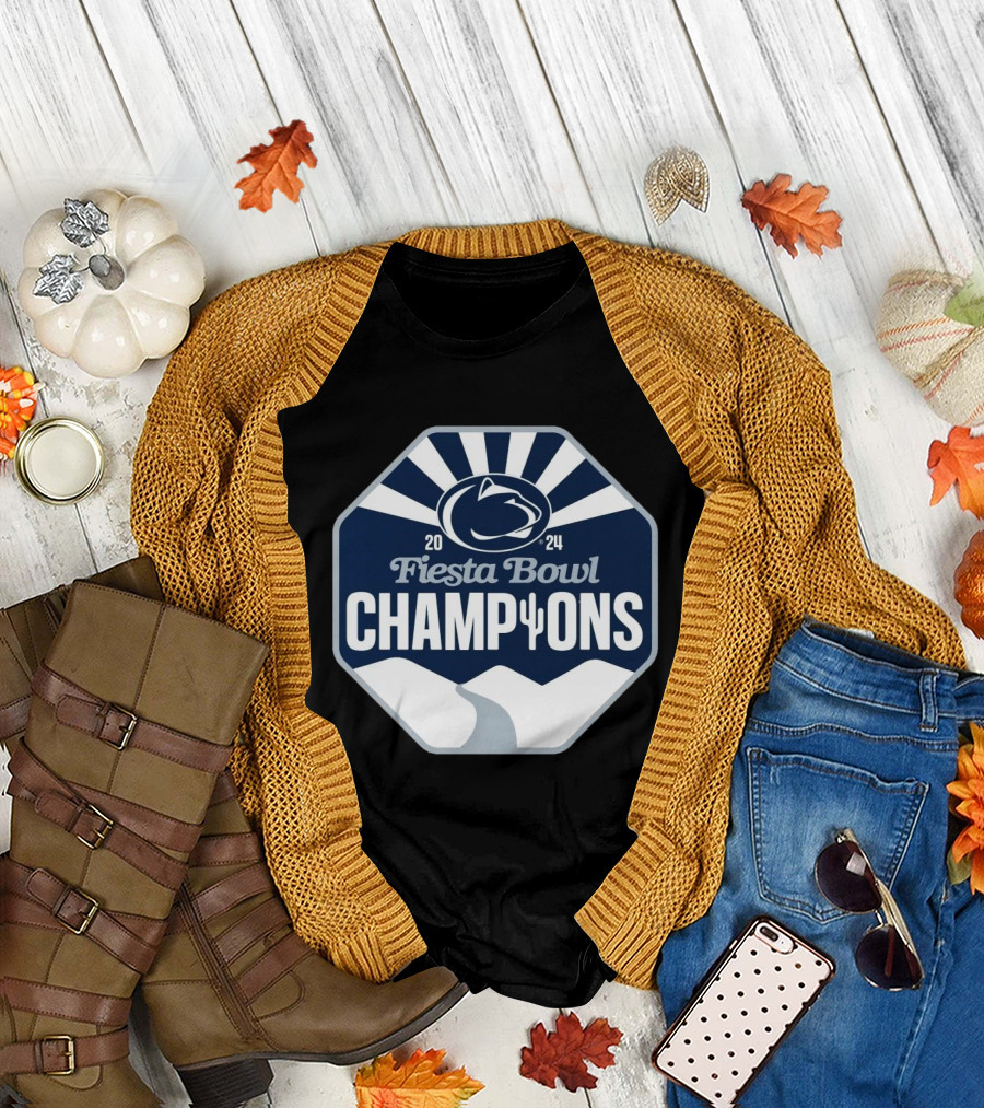 Penn State Nittany Lions 2024 Fiesta Bowl Champions Cactus T-Shirt