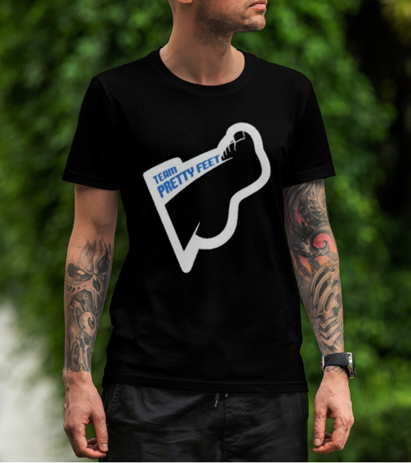 Team Pretty Feet Bold Blue Foot T-Shirt