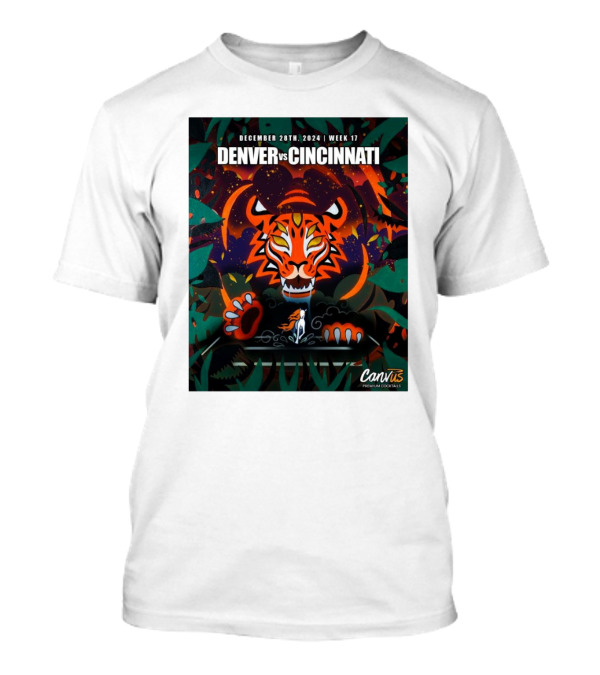 December 28th 2024 Week 17 Denver Vs Cincinnati Tiger Jungle Canvus Premium Cocktails T-Shirt