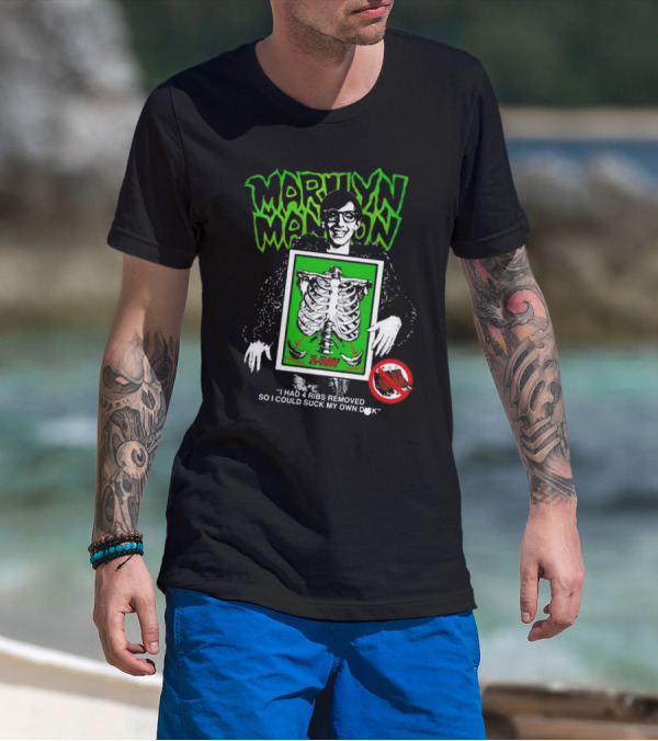 Marilyn Manson X-Ray Parody I Had 4 Ribs Removed T-Shirt