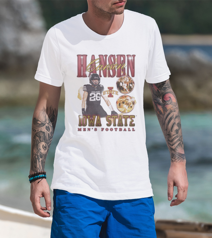 Carson Hansen Iowa State Cyclones Men's Football 90s T-Shirt