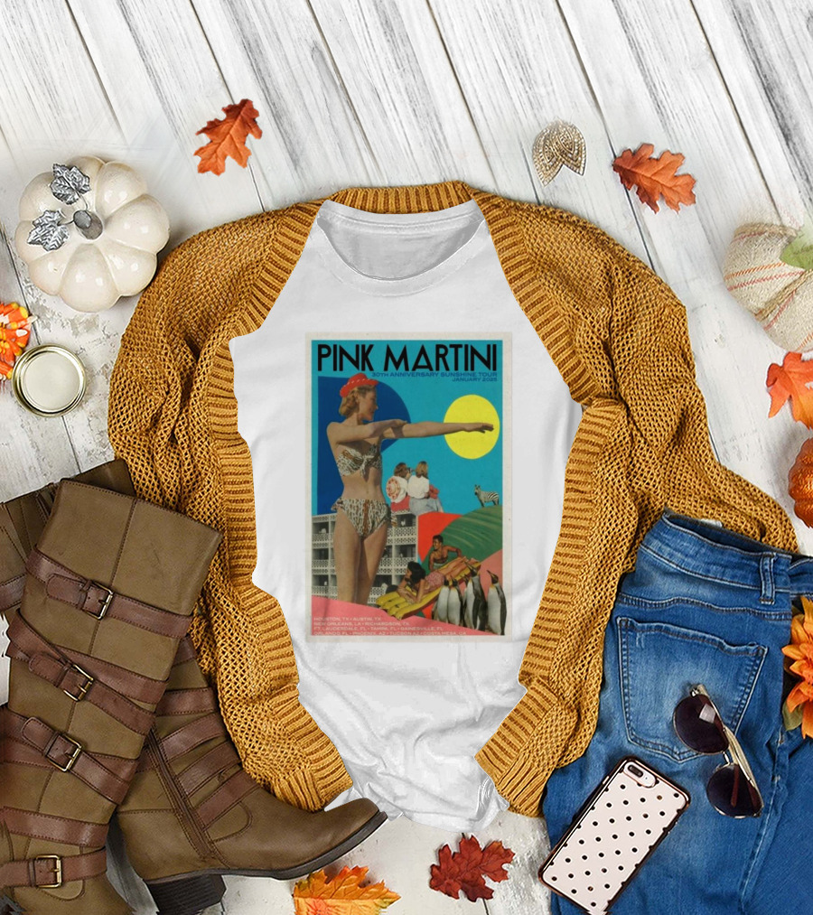 Pink Martini 30th Anniversary Sunshine Tour January 2025 Orpheum Theater New Orleans LA T-Shirt