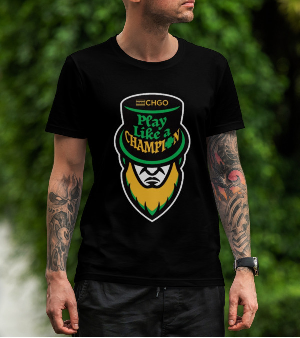 CHGO Play Like A Champion Notre Dame Fighting Irish Iconic T-Shirt