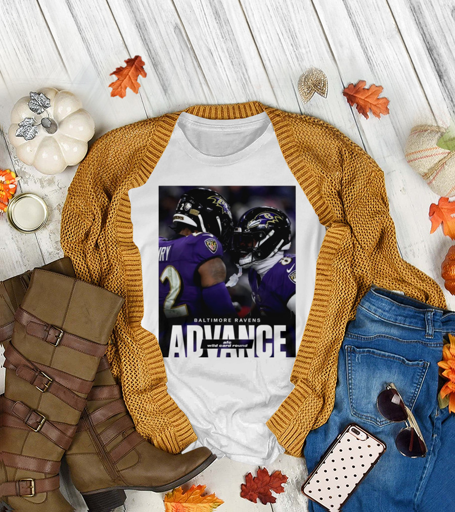 Baltimore Ravens Advance AFC Wild Card Round Victory ESPN T-Shirt