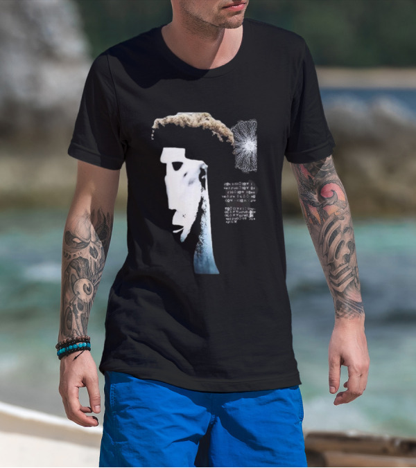 Locked In Ninja Low Taper Fade X Locked In Alien Remix Moai Statue Cosmic Burst T-Shirt