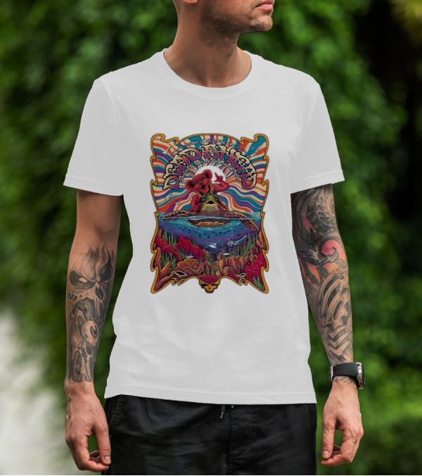 Dead Ahead Festival January 10 2025 Riviera Cancún Mexico Vibrant Turtle And Dancing Bear Psychedelic T-Shirt