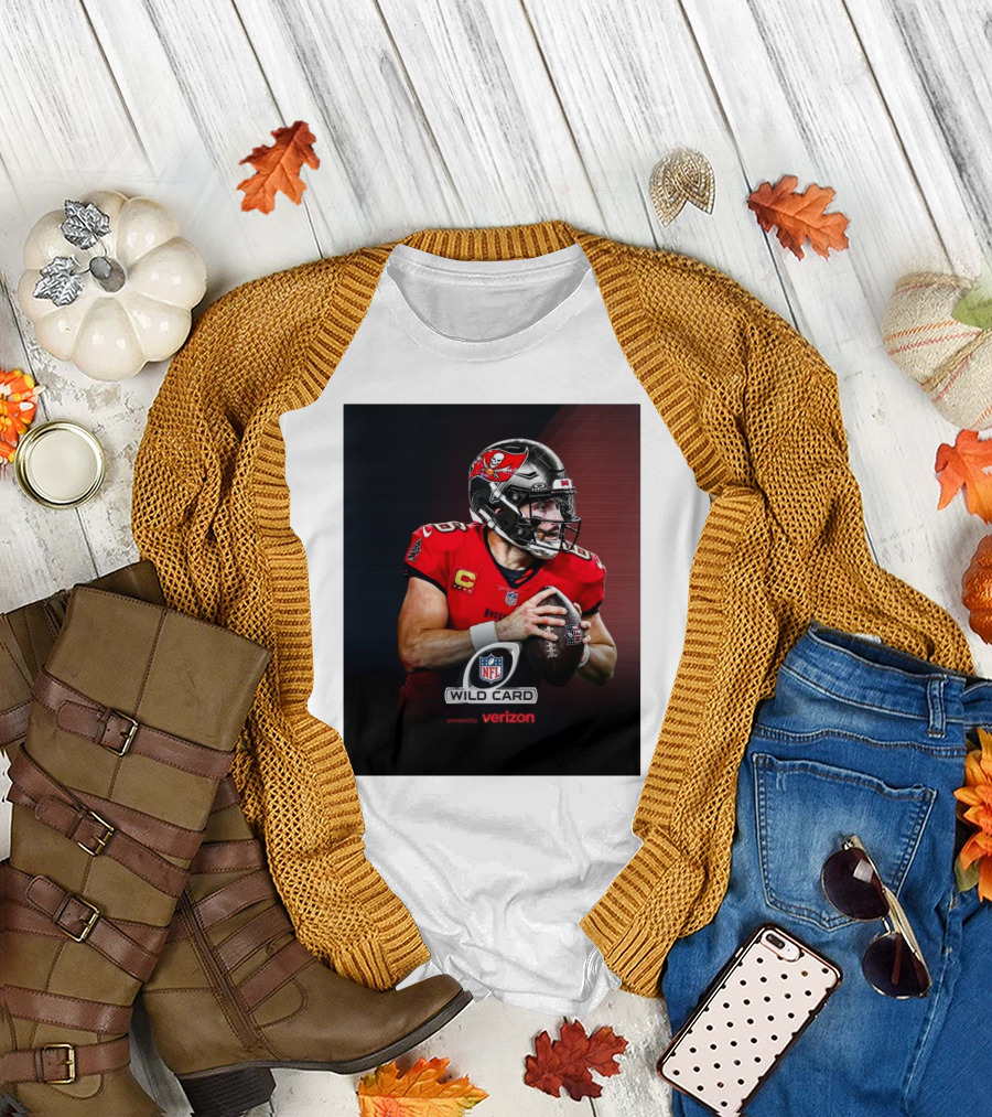 Tampa Bay Buccaneers NFL Wild Card Baker Mayfield Sunday Night Football Powered by Verizon T-Shirt