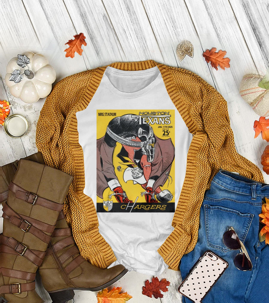 NRG Stadium Houston Texans Vs Los Angeles Chargers Jan 11th 2025 Joe Hamilton Sports Pixel T-Shirt