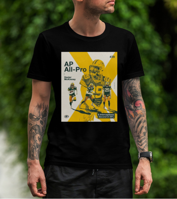 AP All-Pro Xavier McKinney #29 8 Interceptions Second In NFL Go Pack Go T-Shirt
